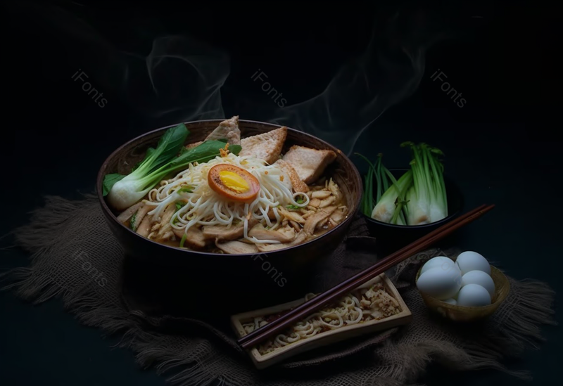 葱面煮鸡蛋食物食品实拍摄影图,高清,摄影图,摄影图片,图片大全,摄影图免费下载